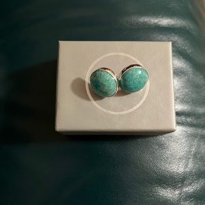 NEW Genuine turquoise earrings from HSN. Sterling Silver posts.